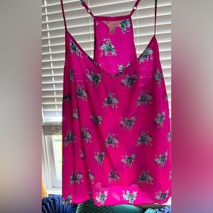 Size Med Lilly Pulitzer silk racerback tank.